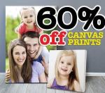 60% OFF on all canvas prints!