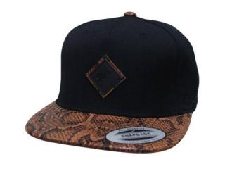 Flat peak caps